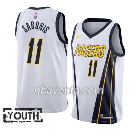 Camiseta Niños Indiana Pacers Domantas Sabonis 11 2018-19 Nike Blanco Swingman